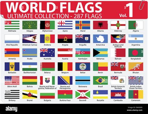 World Flags - Ultimate Collection - 287 flags - Volume 1 Stock Vector Art & Illustration, Vector ...