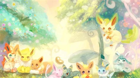 Chibi Eevee Evolutions Wallpapers on WallpaperDog