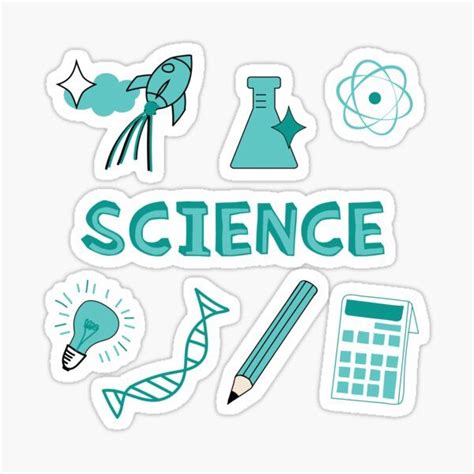 "Light Yellow Science School Subject Sticker Pack" Sticker for Sale by The-Goods | Science ...