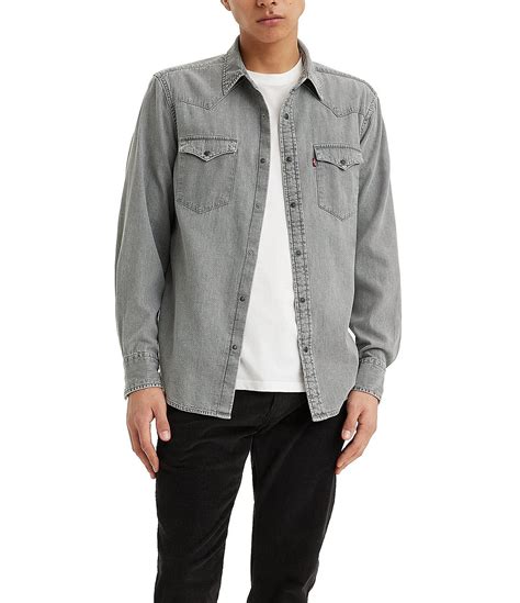 Levi's® Long Sleeve Western Denim Shirt | Dillard's