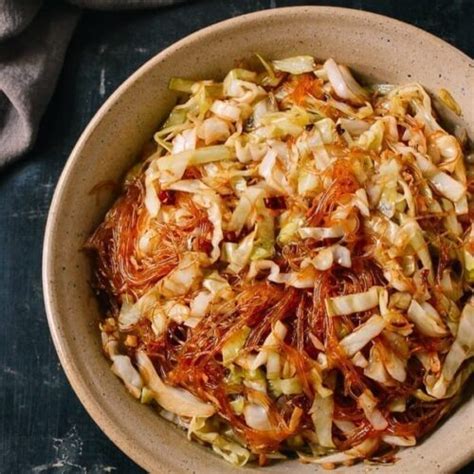 Easy Stir Fried Cabbage with Glass Noodles - The Woks of Life