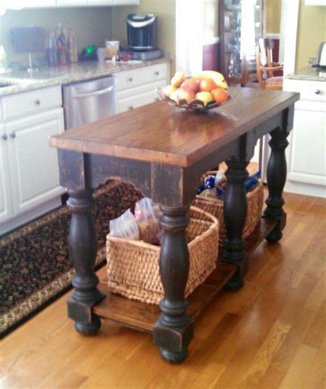 20++ Farmhouse Kitchen Island Table - HOMYHOMEE