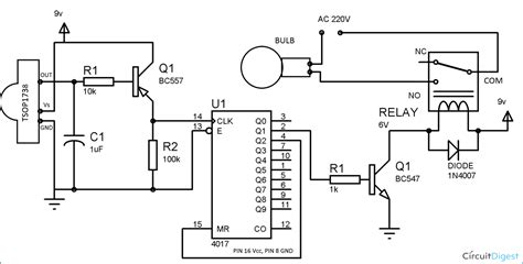 Remote Control Light Switch Circuit Diagram