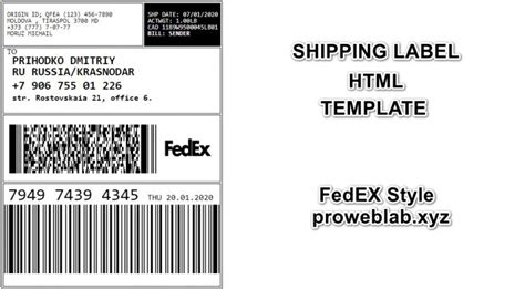 Printable Fedex Shipping Label - prntbl.concejomunicipaldechinu.gov.co
