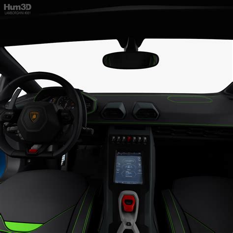 Lamborghini Huracan EVO RWD Spyder with HQ interior 2021 3D model - Vehicles on Hum3D