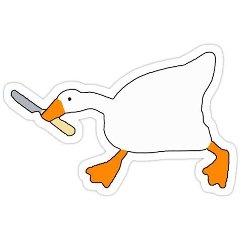 Goose with Knife - Untitled Goose Game Sticker by gsill | Pegatinas bonitas, Pegatinas kawaii ...