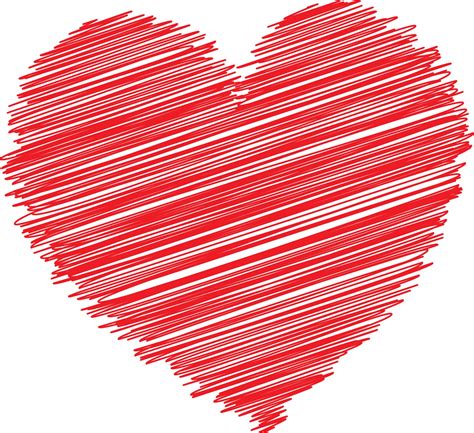 Red Scribble Heart Free Stock Photo - Public Domain Pictures