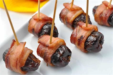 Bacon Wrapped Stuffed Dates - Flavour and Savour