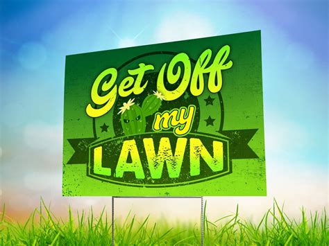 Funny Get off My Lawn Yard Sign - Etsy