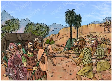 Exodus 17 - The Amalekites defeated - Scene 01 - Attacked at Rephidim | Bible Cartoons