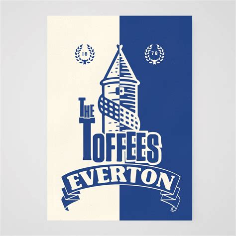 The Toffees Everton FC Football Poster Print | Etsy