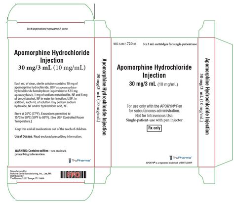 Apomorphine Injection: Package Insert - Drugs.com