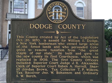 Dodge County Historic Sign. Eastman, Georgia. Paul Chandler June 2016. | Georgia history, Dodge ...