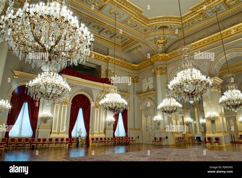 Interior of the Royal Palace of Brussels (Belgium, 26/08/2008 Stock ...