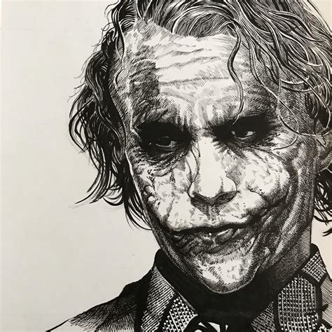 Joker, ink drawing. : r/drawing