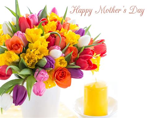 Happy Mothers Day Wishes Tulips Flowers Hd Wallpaper