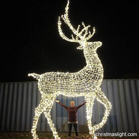 Large reindeer Christmas lights outdoor decor | iChristmasLight