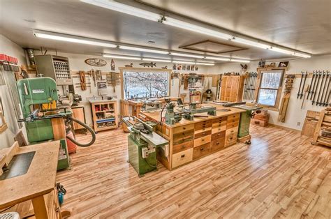 The Workshop | Woodworking shop layout, Woodworking shop, Garage ...