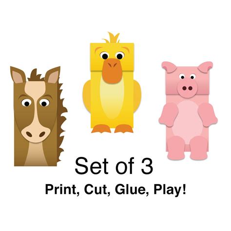 Farm Animal Puppets Printable - Printable Templates