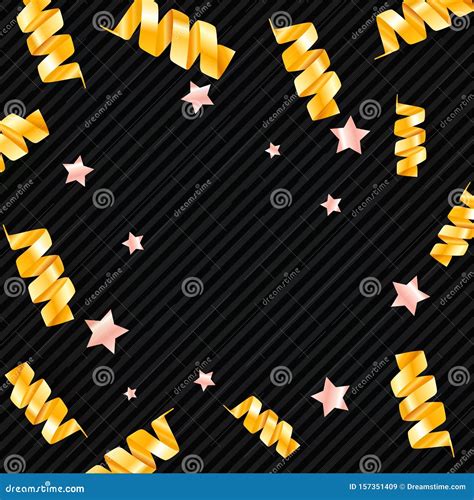 Background with Stars and Cute Confetti Stock Vector - Illustration of ...