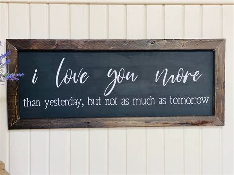 I Love You More Sign Couples Sign I Love You Gift - Etsy