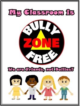 Bully Free Zone Poster for Classroom | TpT