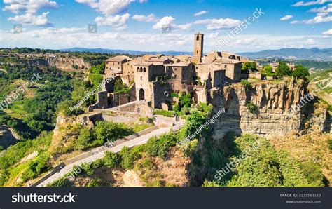 Amazing Aerial View Civita Di Bagnoregio Stock Photo 2221563123 ...