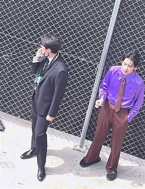 Photos of BTS V while smoking outside Grammy awards – K-pop Netizen ...