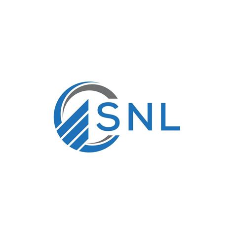 SNL Flat accounting logo design on white background. SNL creative initials Growth graph letter ...