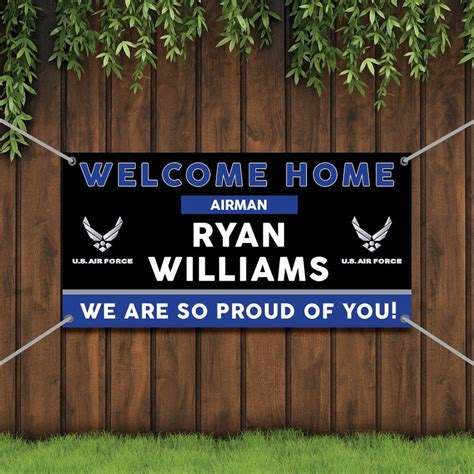 Welcome Home Air Force Military Custom Premium Vinyl Banners - Etsy