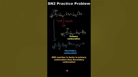 SN2 Practice Problem | primary carbocation |secondary carbocation - YouTube