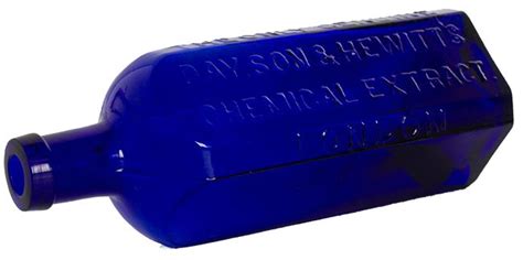 Beautiful Cobalt Blue Embossed Bottle