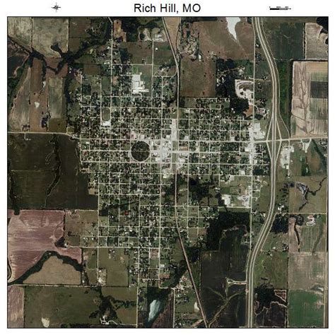 Aerial Photography Map of Rich Hill, MO Missouri