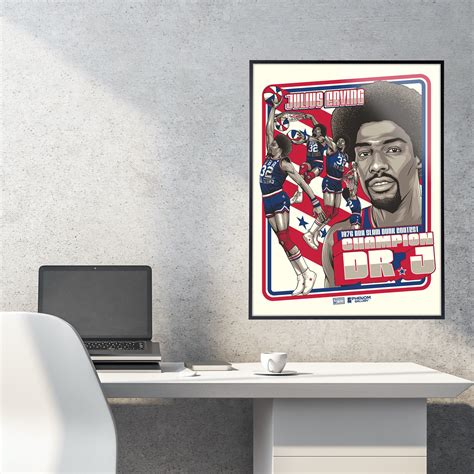 Julius "Dr. J." Erving '76 Slam Dunk Legendary Moments 18"x24" Serigraph