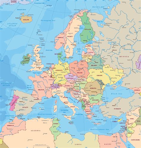 Map of Europe - Countries