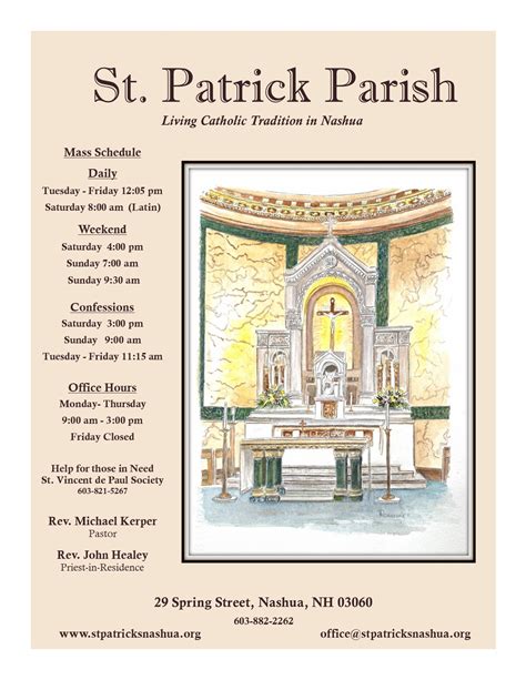 Bulletins - Saint Patrick Parish - Nashua, NH