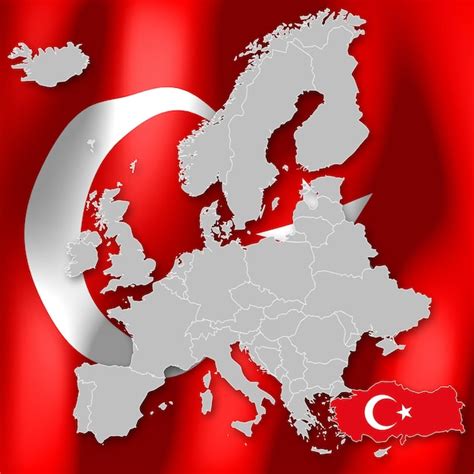 Premium Photo | Turkey country borders and flag selected on map of Europe