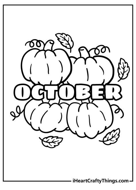 Free October Coloring Pages For Kids