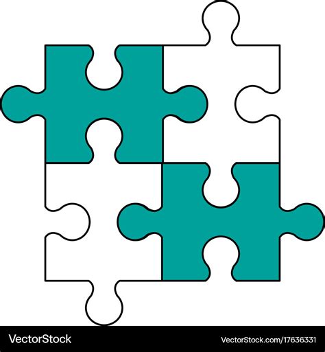 Jigsaw puzzle pieces Royalty Free Vector Image