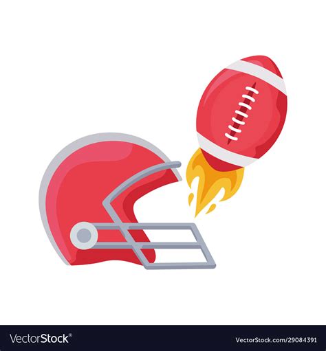 American football helmet and ball design Vector Image