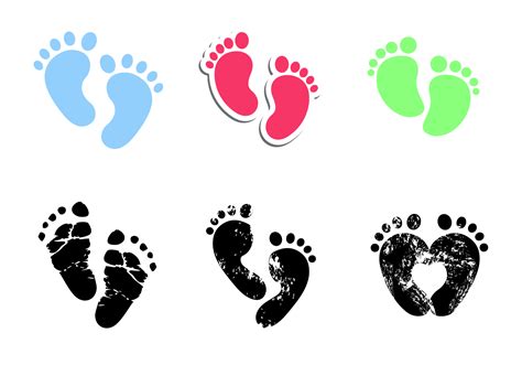 Baby Footprints Vector 101747 Vector Art at Vecteezy