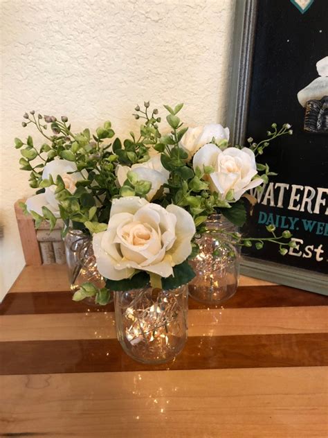Mason Jar Wedding Centerpieces Rustic Centerpiece for Tables | Etsy