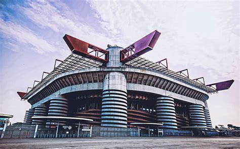 San Siro AC Milan stadium, aerial view, soccer, football stadium, Milan ...