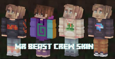 MrBeast Crew Skin Pack - MCPE AddOns - Minecraft PE addons, mods, maps, shaders, textures packs ...