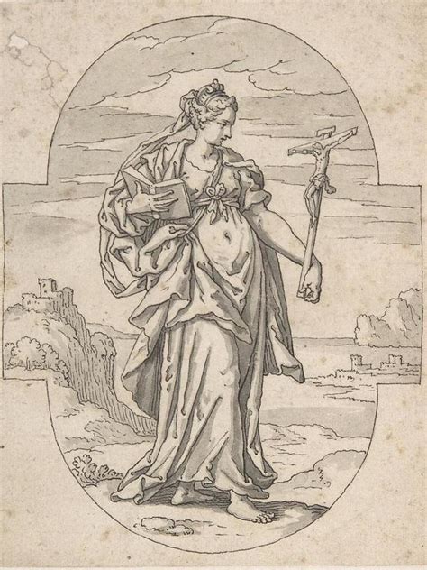 Allegory of Faith Drawing by Hans Friedrich Schorer German ca - Fine Art America