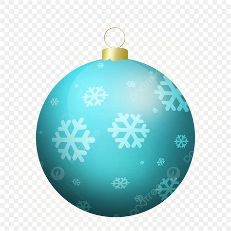 Blue Christmas Lights Clipart Vector, Snowflakes Light Blue Ferozi Christmas Decoration Ball Psd ...