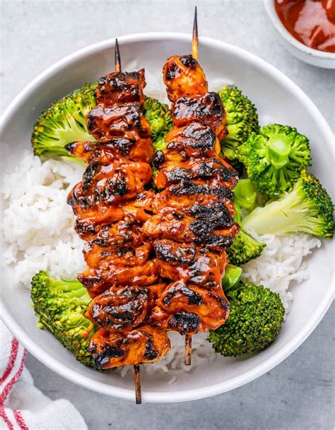 Grilled BBQ Chicken Skewers - Healthy Fitness Meals