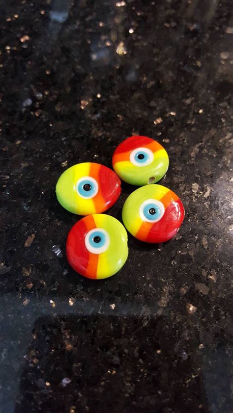 Colorful evil eye bead rainbow evil eye bead handmade evil | Etsy