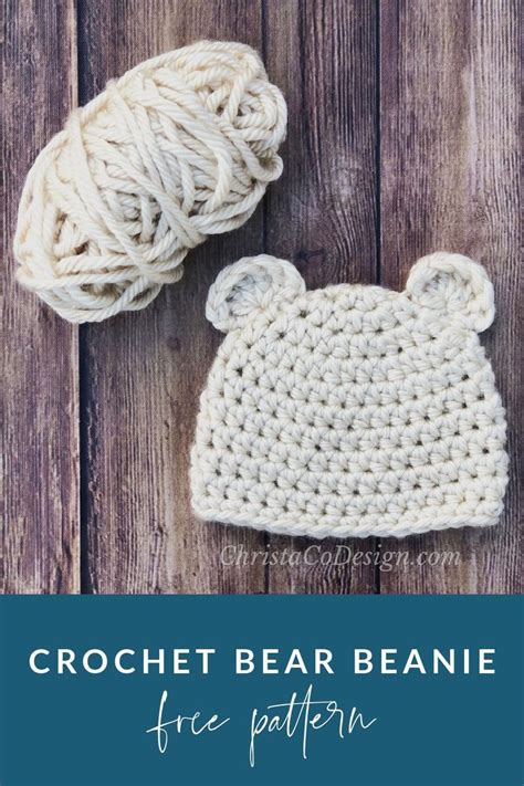 Crochet Bear Ears for Beanie Photo Tutorial | Crochet, Crochet bear ...