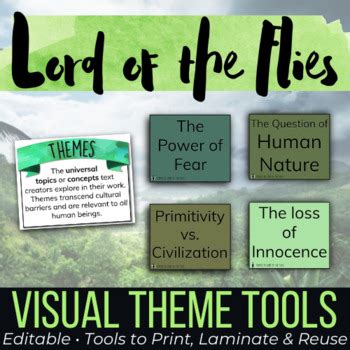 Lord of the Flies Themes Visuals by Visual Thinking Classroom | TPT